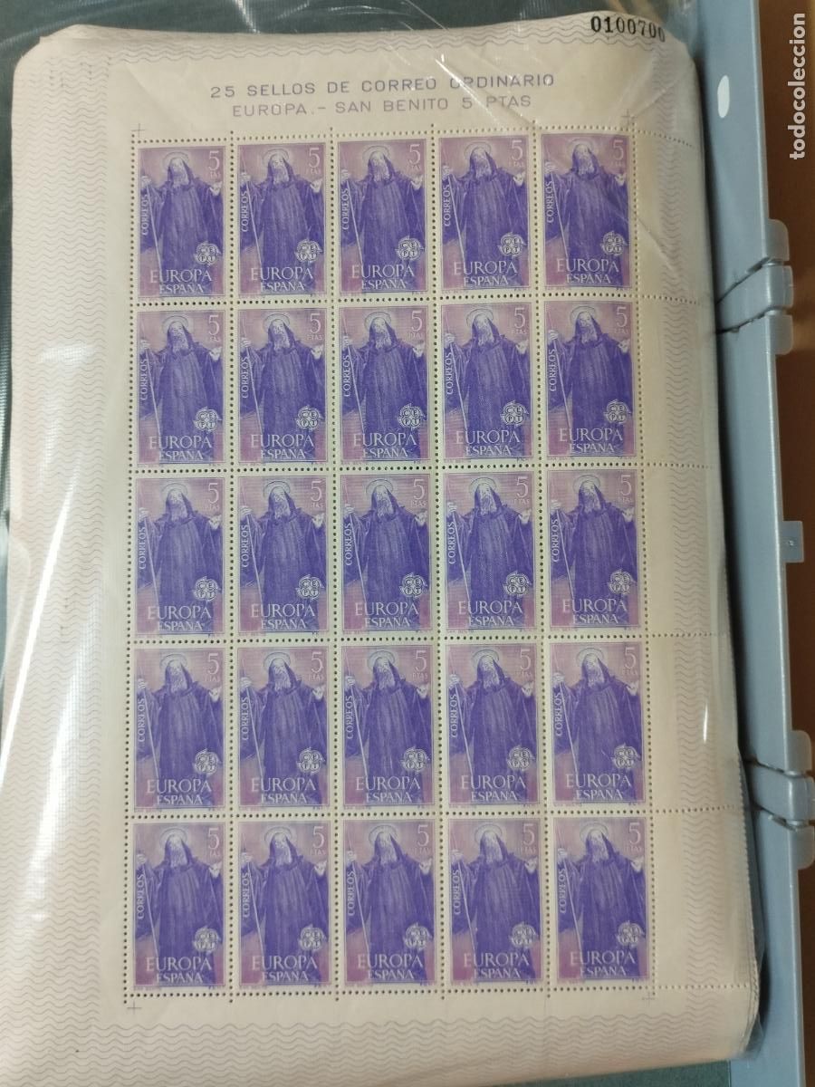 Sellos: BZB ESPA&Ntilde;A. EDIFIL 1675/76. TEMA EUROPA 1965. SAN BENITO. 575 SERIES NUEVAS EN PLIEGOS.