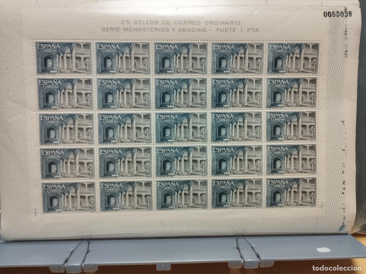 Stamps: BZB ESPA&Ntilde;A. EDIFIL 1686/88. MONASTERIO DE YUSTE. 225 SERIES NUEVAS EN PLIEGOS.