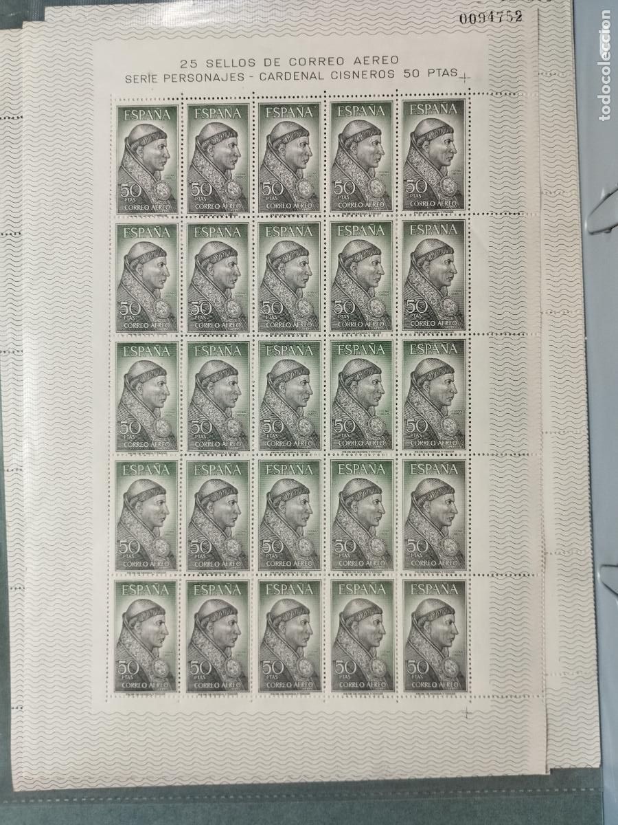 Stamps: BZB ESPA&Ntilde;A. EDIFIL 1538/39. PERSONAJES: RECAREDO Y CISNEROS. 75 SELLOS NUEVOS DE CADA EN PLIEGOS.