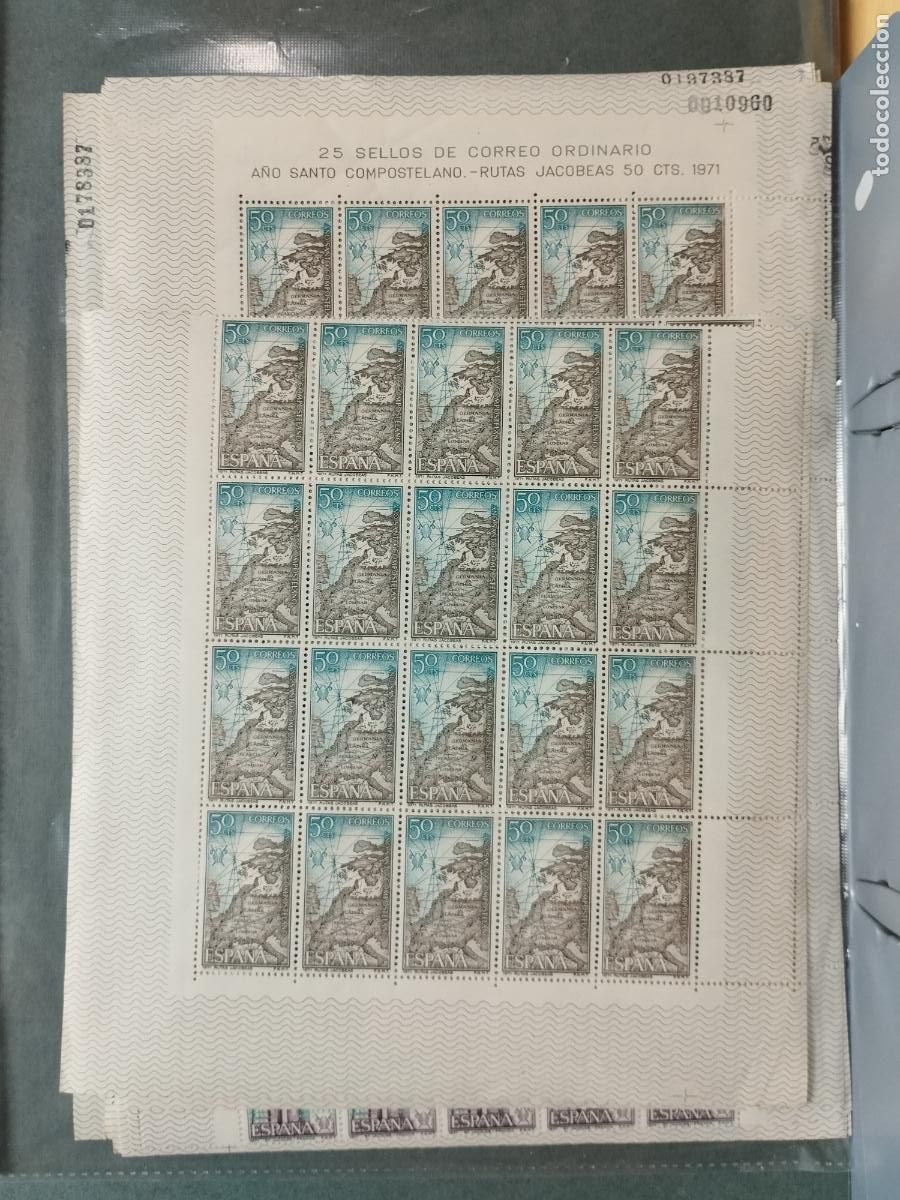 Selos: BZB ESPA&Ntilde;A. EDIFIL 2008/13. A&Ntilde;O SANTO COMPOSTELANO 1971. 45 SERIES NUEVAS EN BLOQUES Y PLIEGOS.