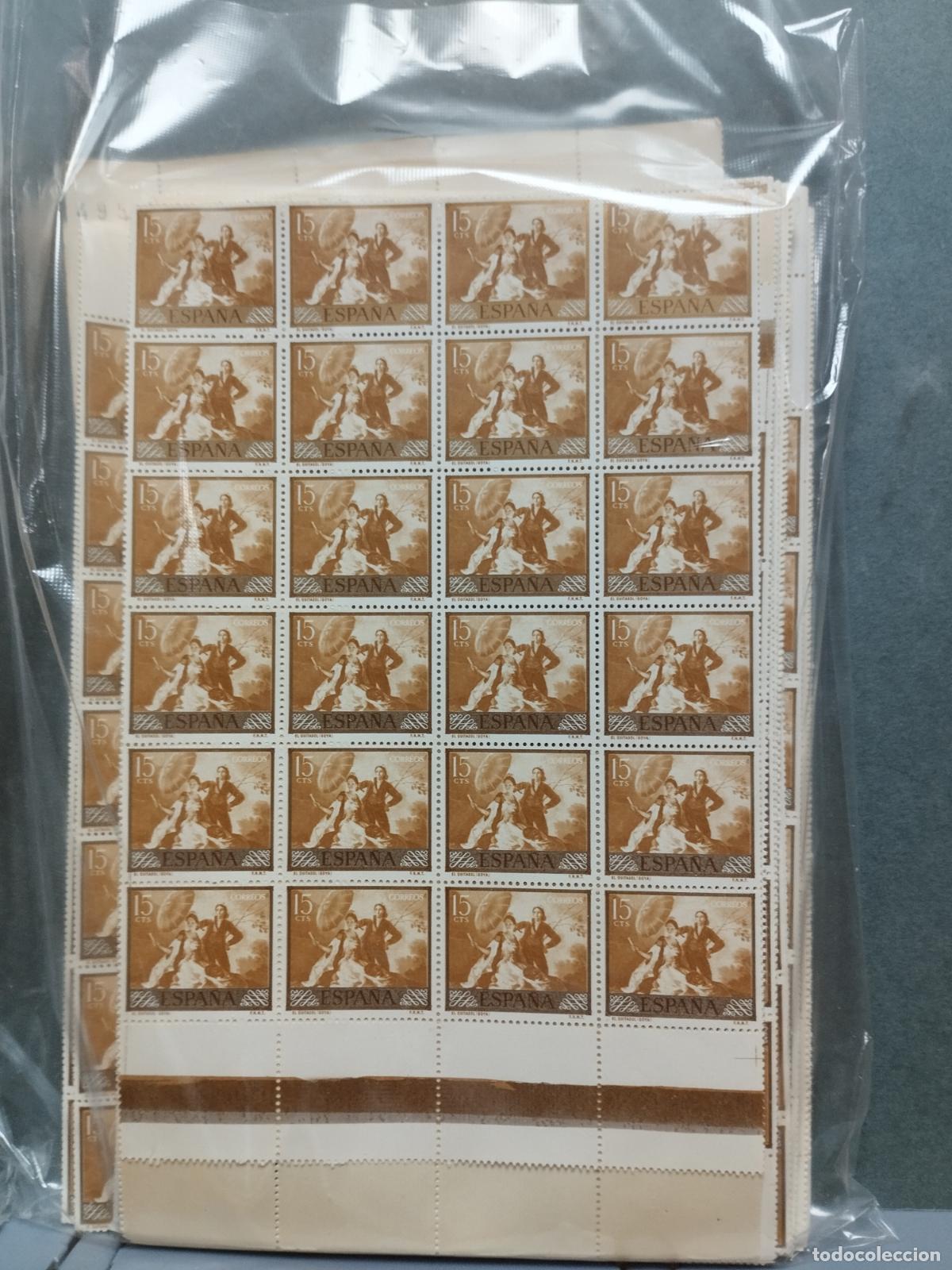 Francobolli: BZB ESPA&Ntilde;A. EDIFIL 1210. F. DE GOYA. 0,15 PTAS. EL QUITASOL. 4500 SELLOS NUEVOS EN PLIEGOS