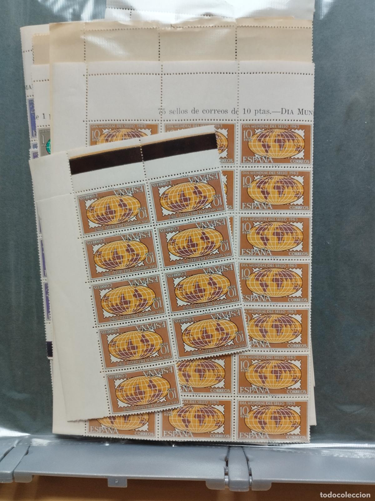 Sellos: BZB ESPA&Ntilde;A. EDIFIL 1509/11. DIA MUNDIAL DEL SELLO 1963. 84 SERIES NUEVAS EN BLOQUES.