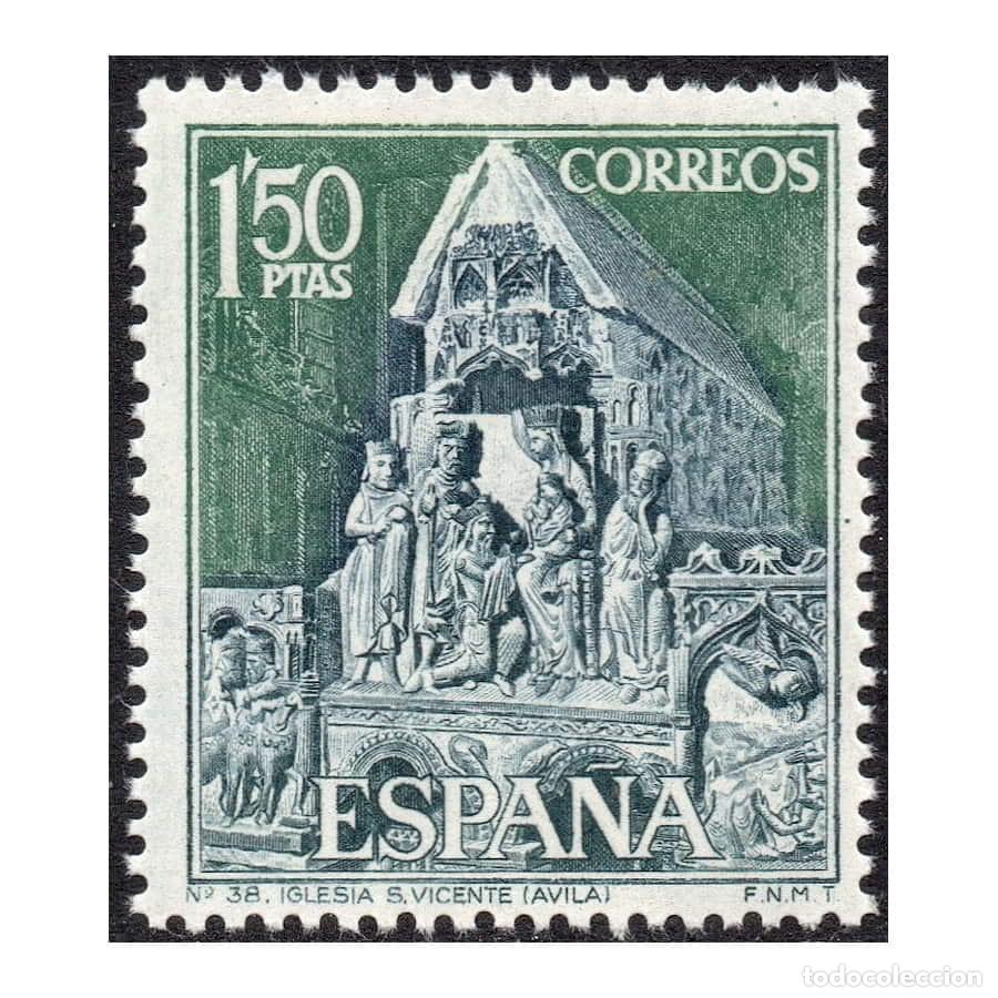 Sellos: Espa&ntilde;a 1968 [SLL] Turismo. Iglesia de San Vicente. &Aacute;vila (MNH)