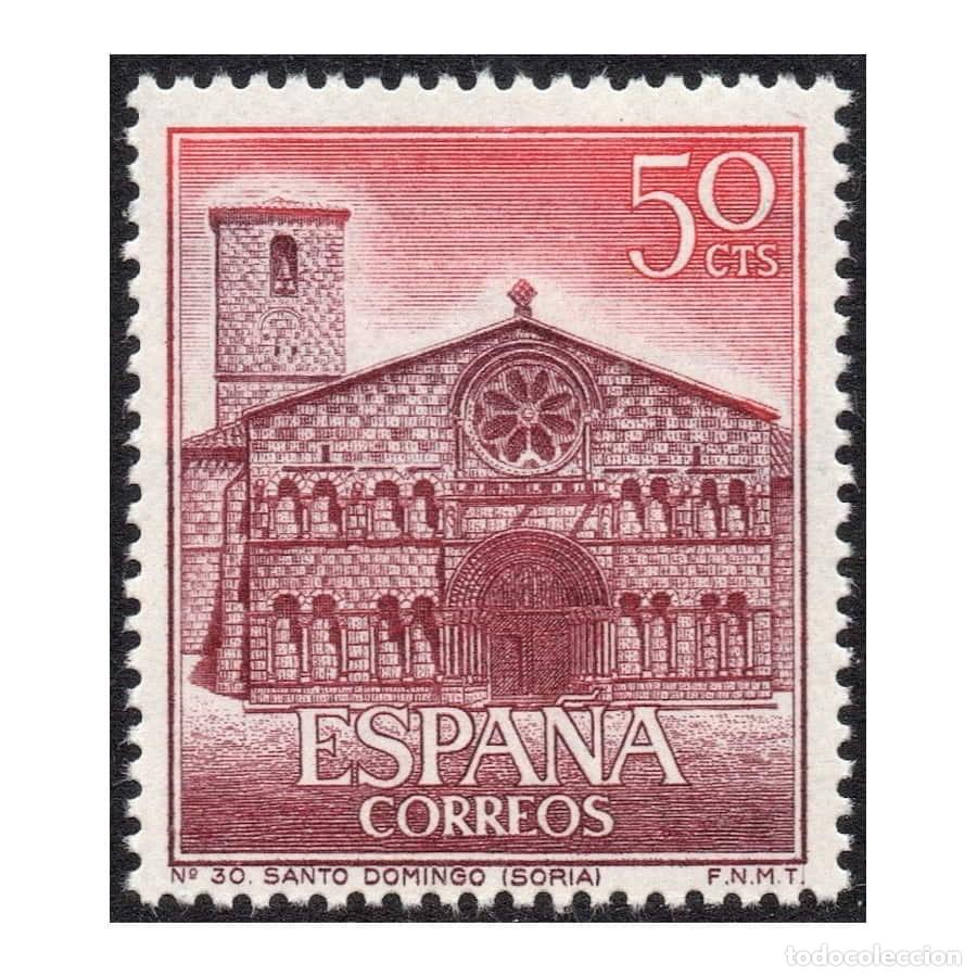 Sellos: Espa&ntilde;a 1966 [SLL] Turismo. Iglesia de Santo Domingo. Soria (MNH)