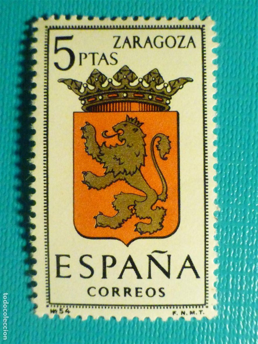 Sellos: SELLO - ESPA&Ntilde;A - CORREOS - Escudo de Zaragoza - 5 Pts - A&ntilde;o 1966 - EDIFIL 1701 - Nuevo