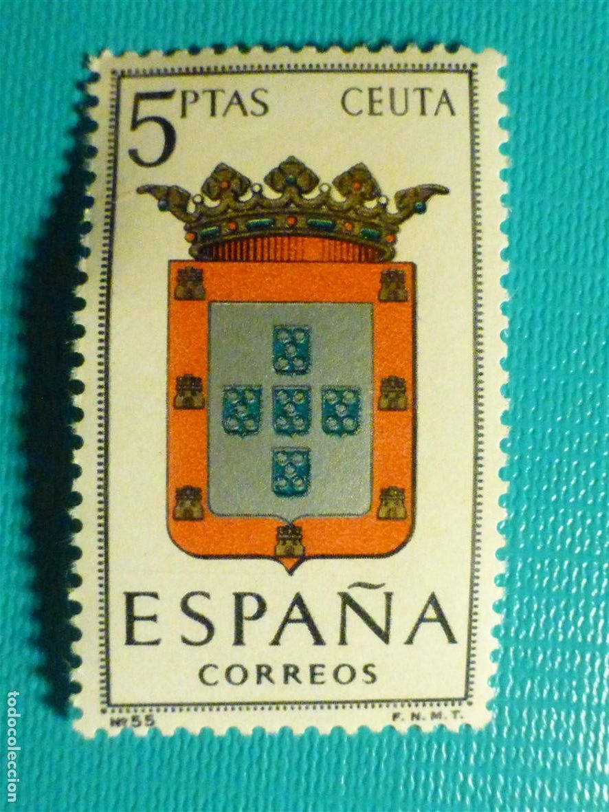 Sellos: SELLO - ESPA&Ntilde;A - CORREOS - Escudo de Ceuta - 5 Pts - A&ntilde;o 1966 - EDIFIL 1702 - Nuevo