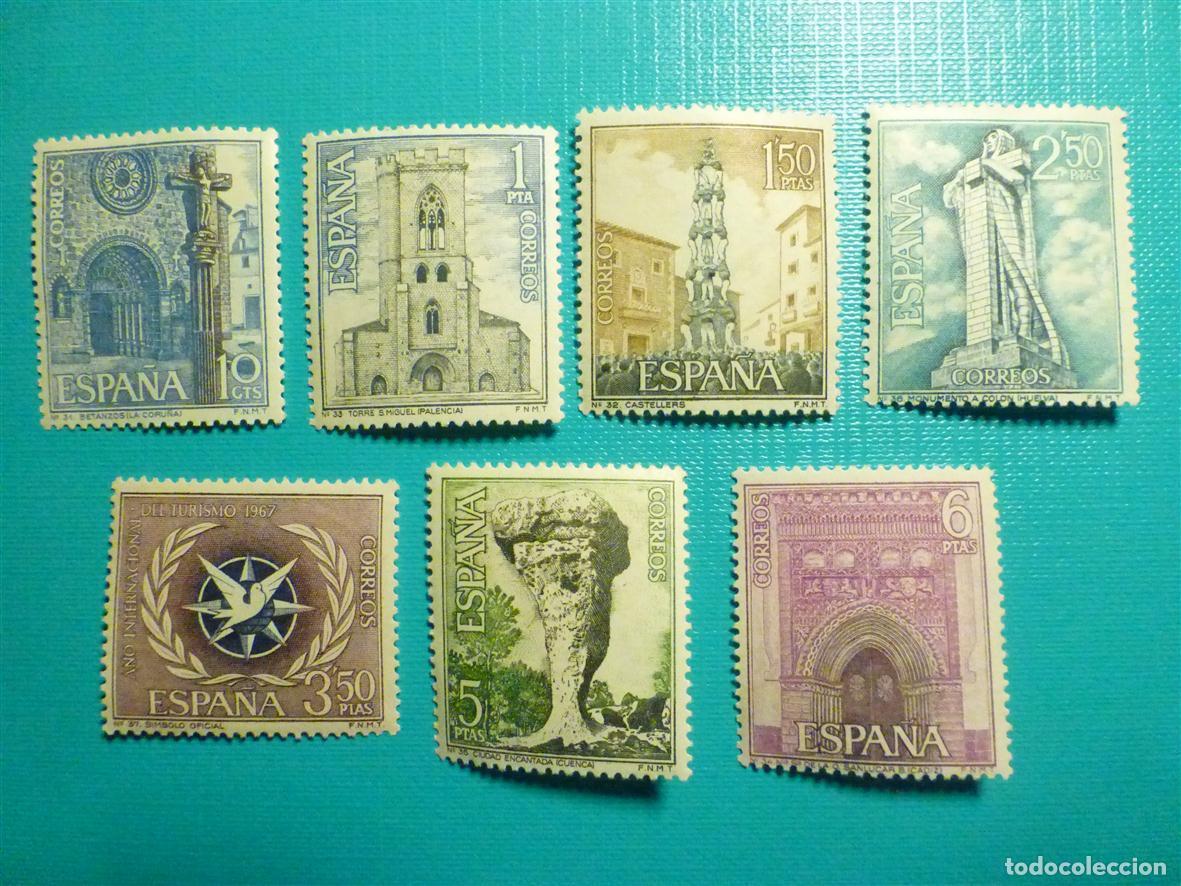 Sellos: Sello Espa&ntilde;a Correos, Serie Completa Serie Tur&iacute;stica, A&ntilde;o 1967 EDIFIL 1802 al 1808 - Nuevos