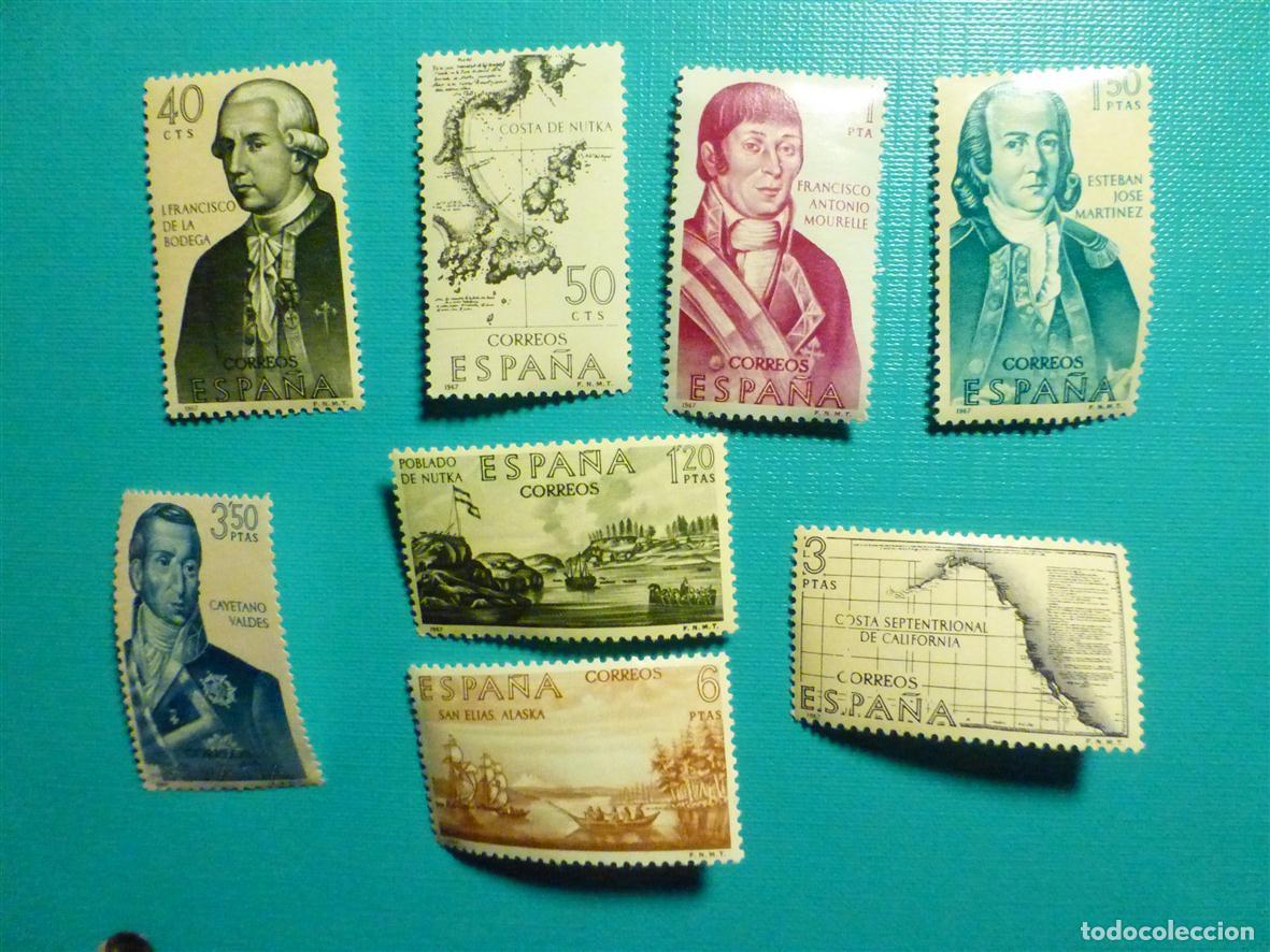 Sellos: Sello Espa&ntilde;a Correos, Serie Completa Serie Forjadores Am&eacute;rica, A&ntilde;o 1967 EDIFIL 1819 al 1826 - Nuevos