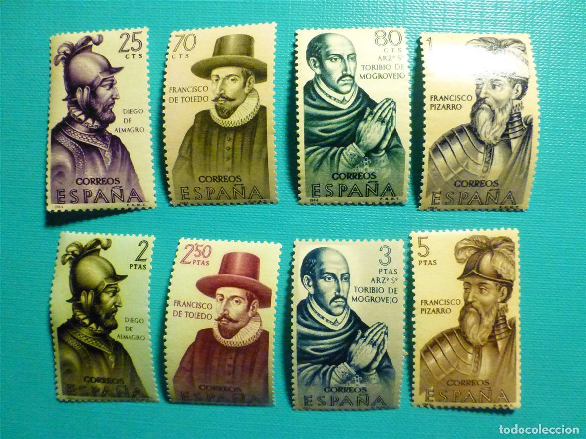Sellos: Sello Espa&ntilde;a Correos, Serie Completa Forjadores Am&eacute;rica, A&ntilde;o 1964, EDIFIL 1622 al 1629 - Nuevos