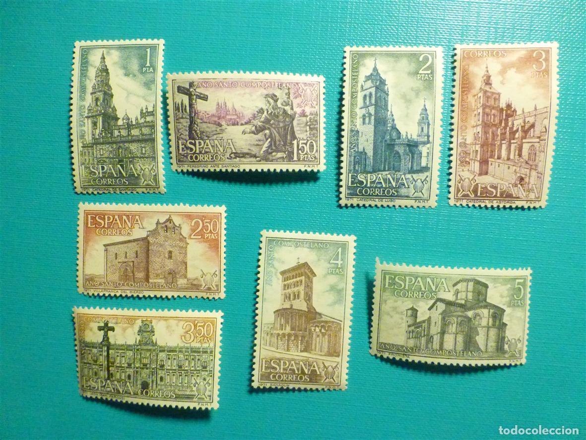 Sellos: Sello Espa&ntilde;a Correos, Serie Completa Santo Compostelano - A&ntilde;o 1971, Edifil 2063 al 2070 - Nuevos