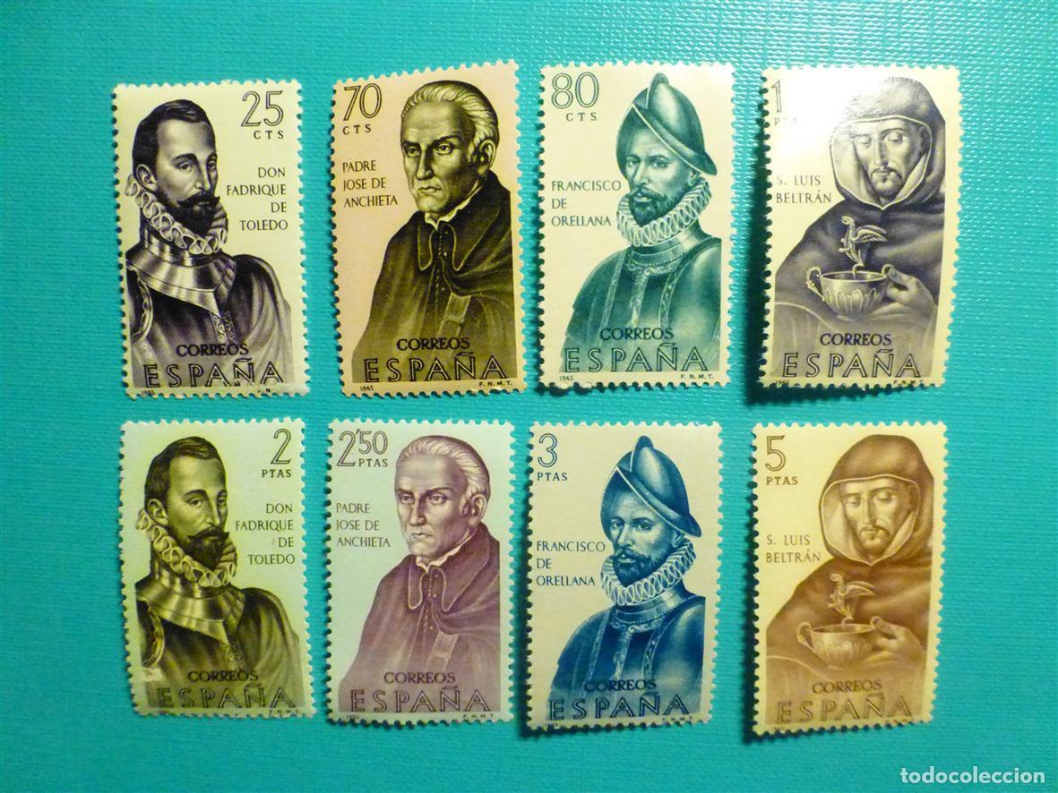 Sellos: Sello Espa&ntilde;a Correos, Serie Completa Forjadores de Am&eacute;rica - A&ntilde;o 1965, Edifil 1678 al 1685 - Nuevos