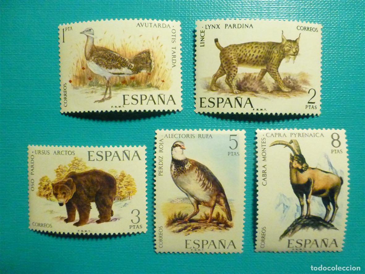 Sellos: Sello Espa&ntilde;a Correos, Serie Fauna Hisp&aacute;nica - A&ntilde;o 1971, Edifil 2036 al 2040 - Nuevos