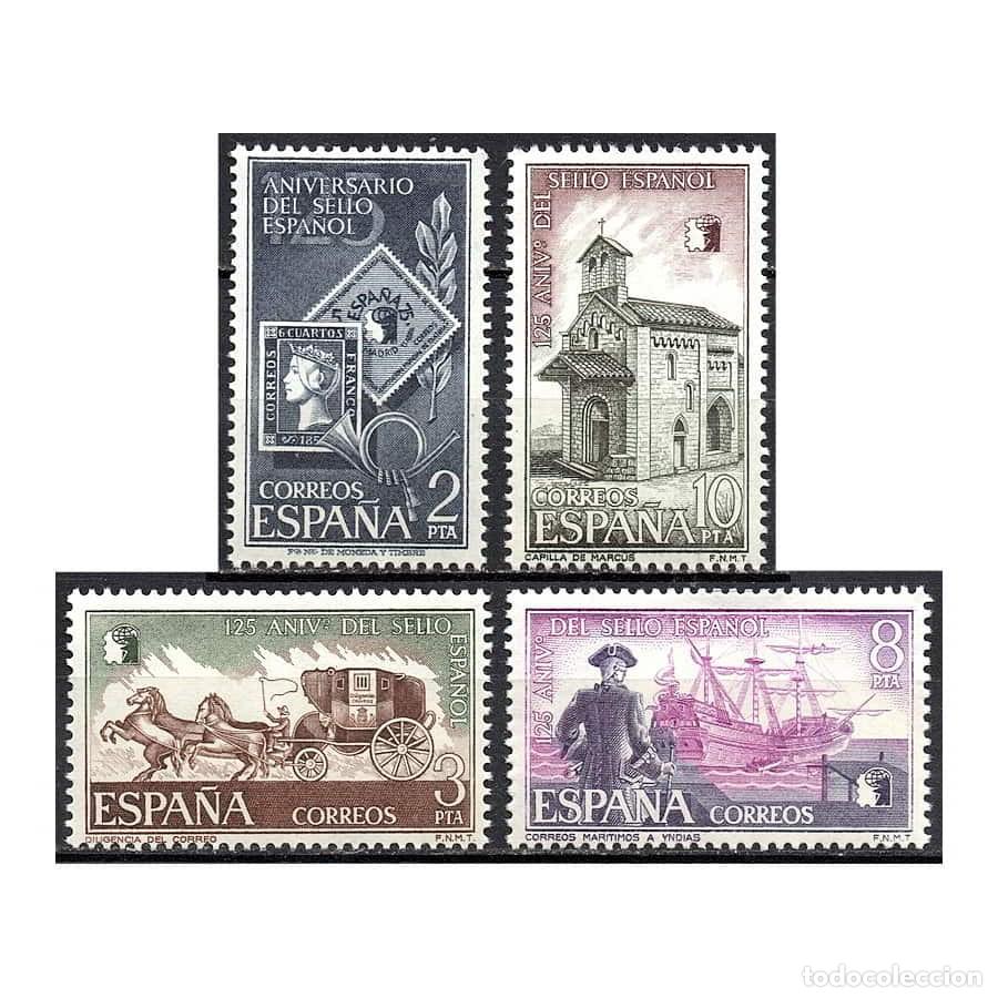 Sellos: Espa&ntilde;a 1975 [SLL] Serie Aniversario del Sello Espa&ntilde;ol (MNH)