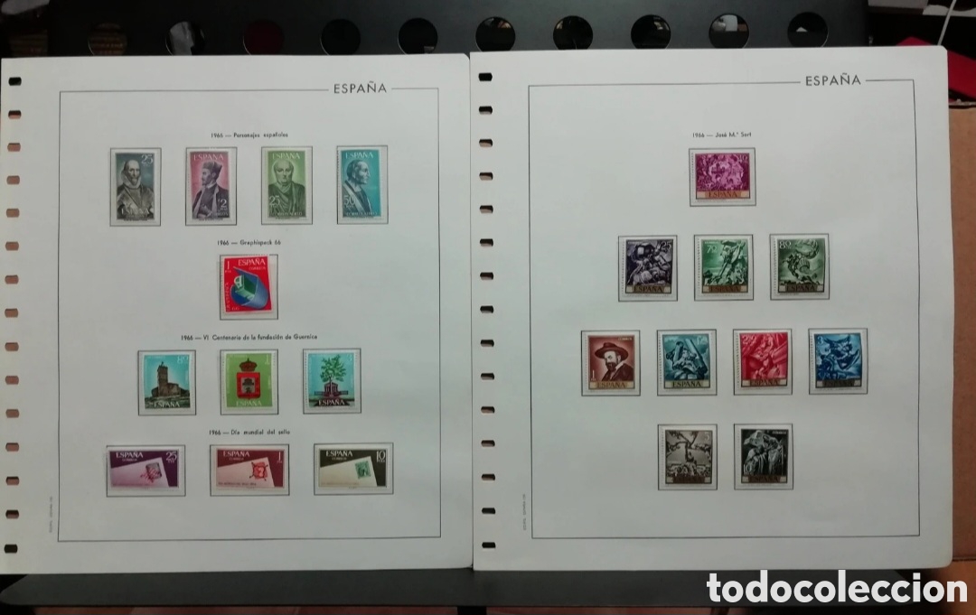 Stamps: Sellos Espa&ntilde;a 1966 con hojas Edifil
