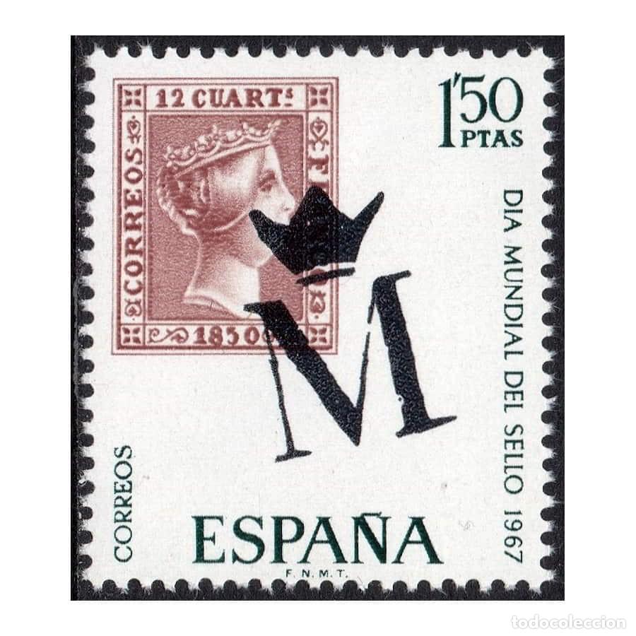 Sellos: Espa&ntilde;a 1967 [SLL] D&iacute;a Mundial del Sello. 1,50 PTS (MNH)