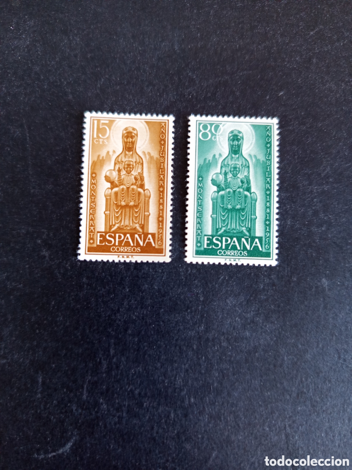 Sellos: Espa&ntilde;a, 1956. A&ntilde;o Jubilar de Montserrat. Ed.1192;1194. No Completa, nuevos. Pedido m&iacute;nimo 3 &euro;.