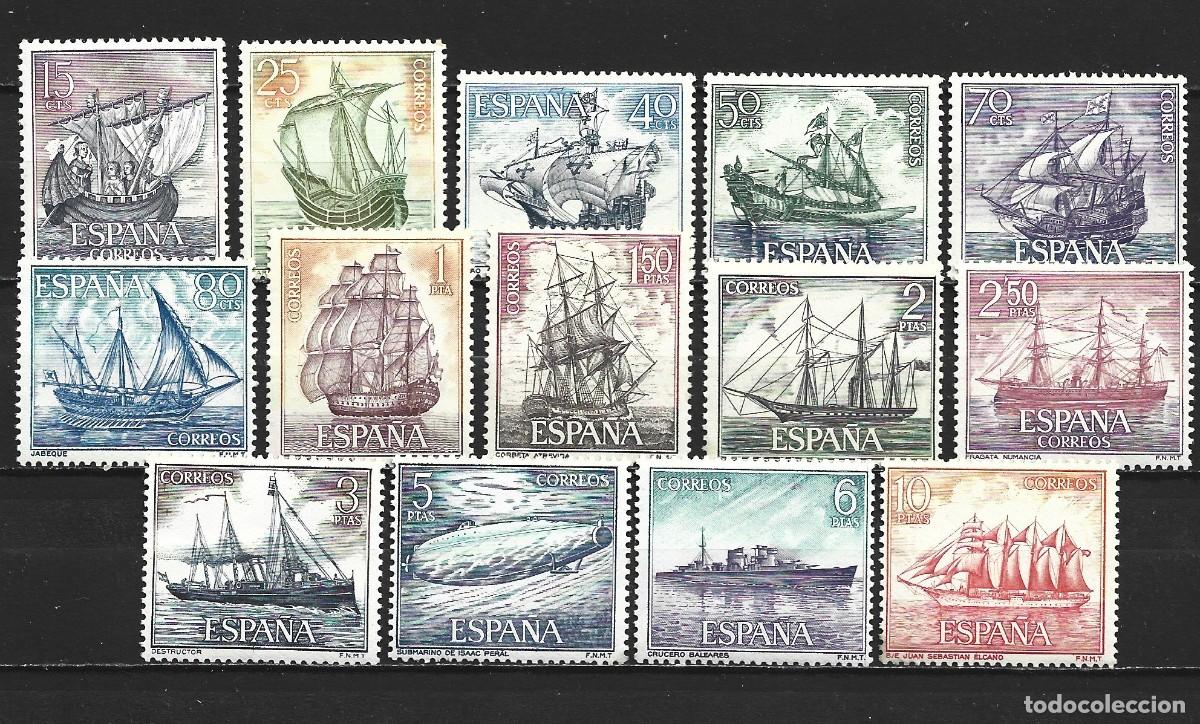 Sellos: ESPA&Ntilde;A EDIFIL NUM. 1599/1612 ** SERIE COMPLETA SIN FIJASELLOS