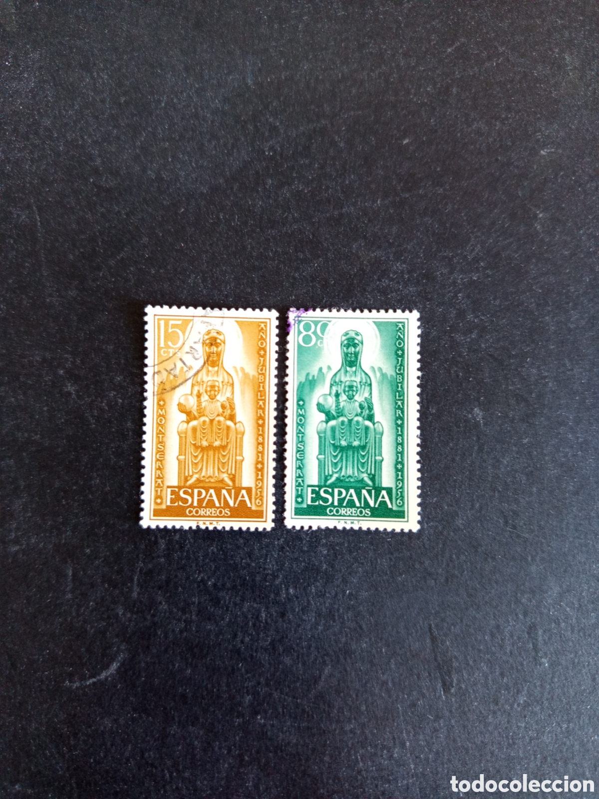Sellos: Espa&ntilde;a, 1956. A&ntilde;o Jubilar de Montserrat. Ed.1192;1194. No Completa, usados. Pedido m&iacute;nimo 3 &euro;.