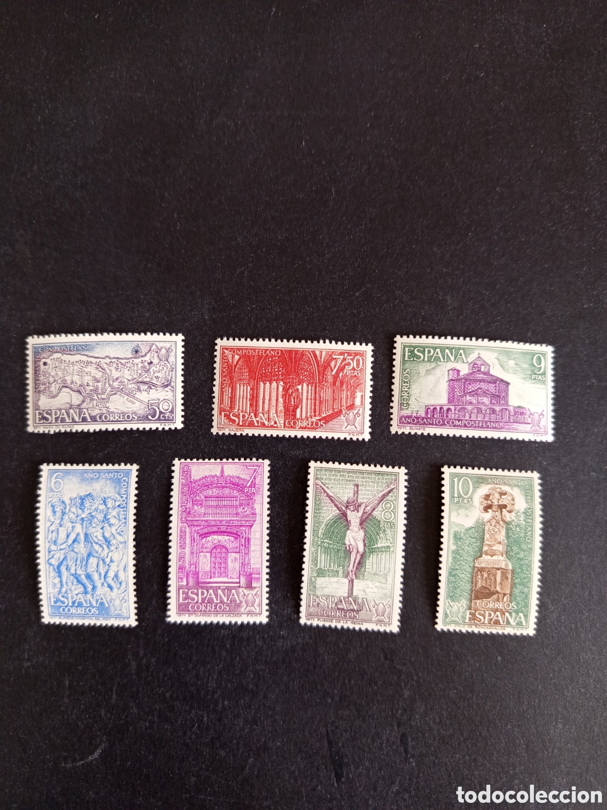 Sellos: Espa&ntilde;a, 1971. A&ntilde;o Santo Compostelano (II). Completa en nuevo. Ed. 2047/53. Pedido m&iacute;nimo 3 &euro;.