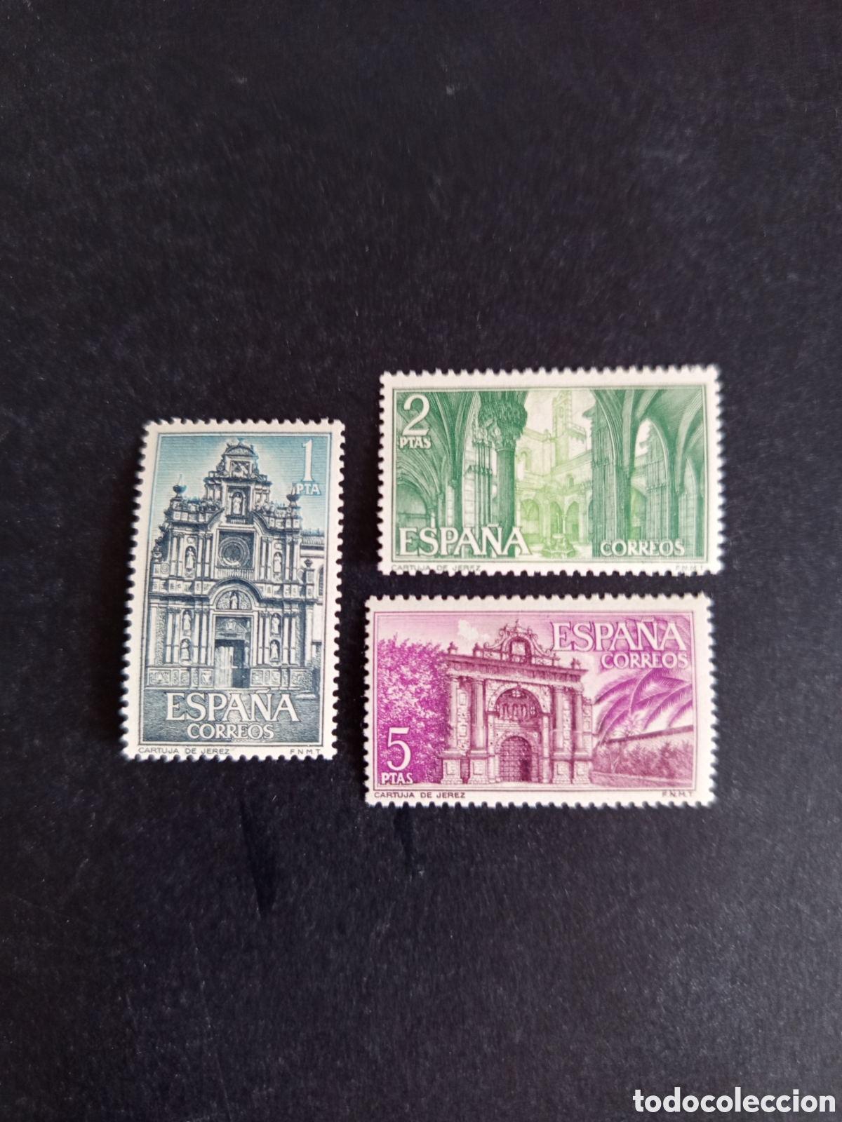 Sellos: Espa&ntilde;a, 1966. Cartuja de Jerez. Ed. 1761/3. Completa en nuevo. Pedido m&iacute;nimo 3 &euro;. Ver fotos.