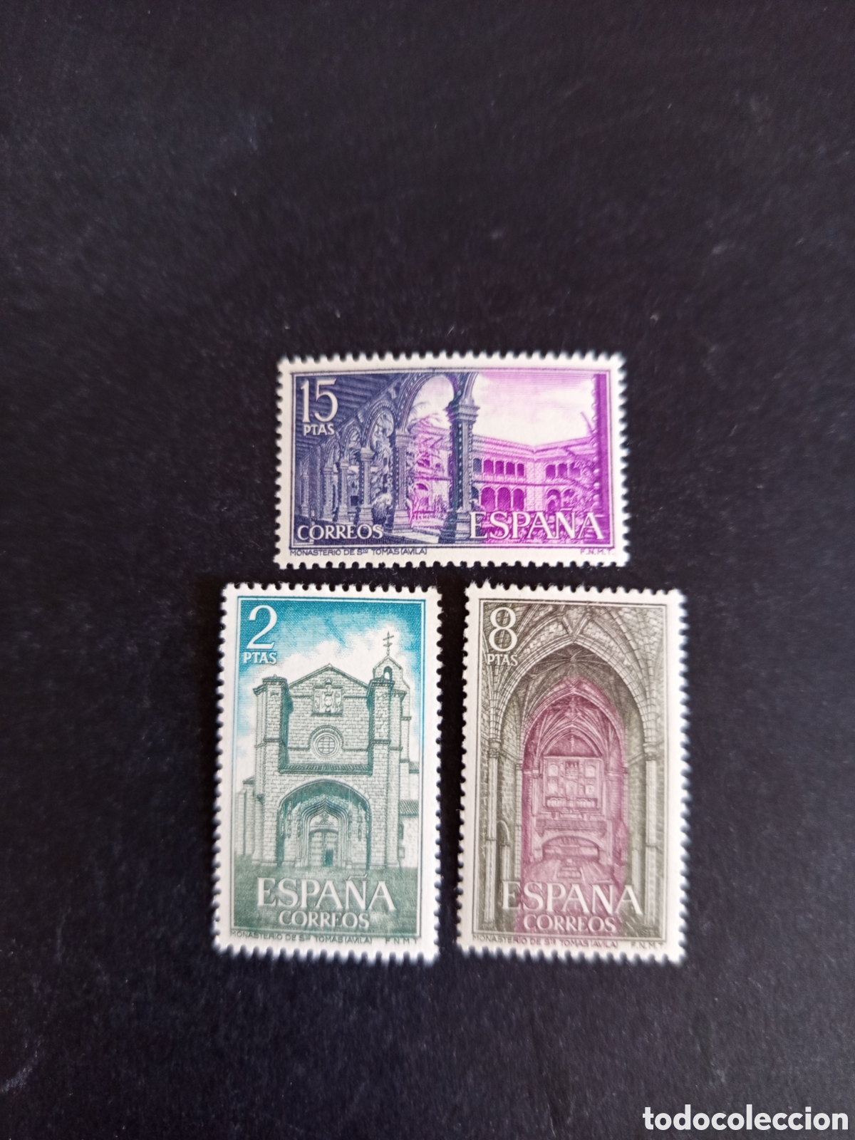 Sellos: Espa&ntilde;a, 1972. Monasterio de Santo Tom&aacute;s. Ed. 2111/3. Completa en nuevo. Pedido m&iacute;nimo 3 &euro;. Ver foto