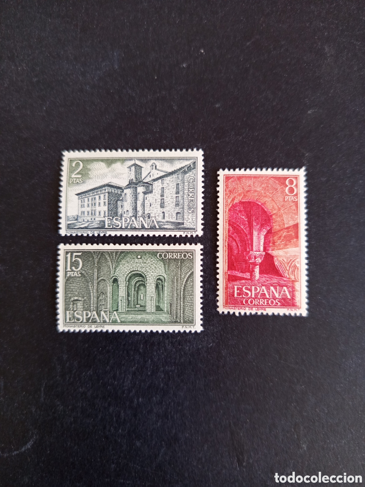 Sellos: Espa&ntilde;a, 1974. Monasterio de Leyre. Ed. 2229/31. Completa en nuevo. Pedido m&iacute;nimo 3 &euro;. Ver fotos.
