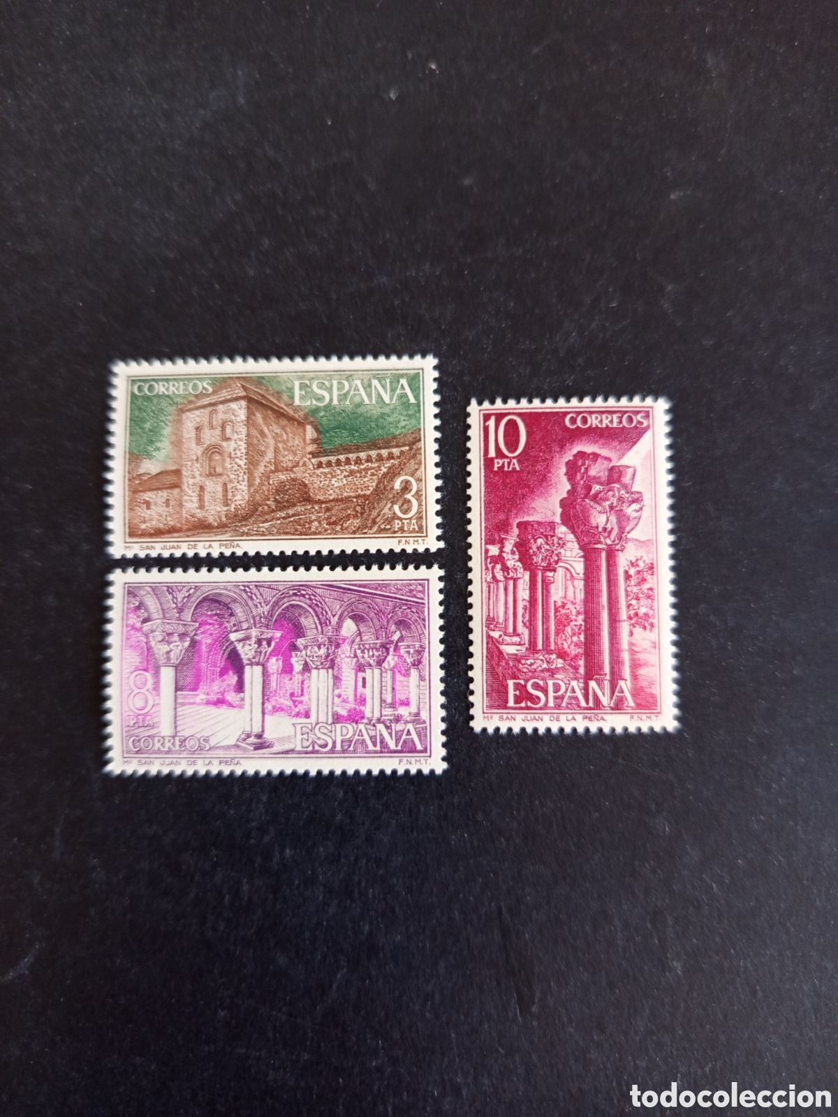 Sellos: Espa&ntilde;a, 1975. Monasterio de San Juan de la Pe&ntilde;a. Ed. 2297/9. Completa en nuevo. Pedido m&iacute;nimo 3 &euro;.