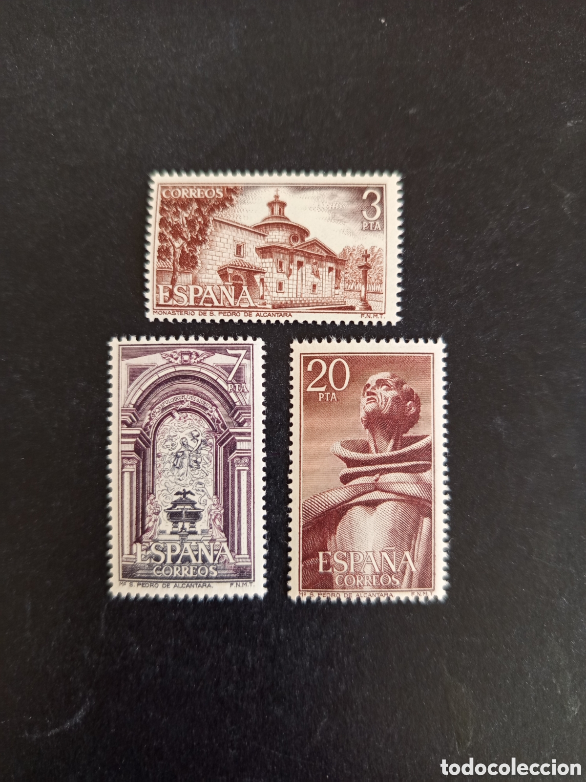 Sellos: Espa&ntilde;a, 1976. Monasterio de San Pedro de Alc&aacute;ntara. Ed. 2375/7. Completa en nuevo. Pedido m&iacute;nimo 3&euro;
