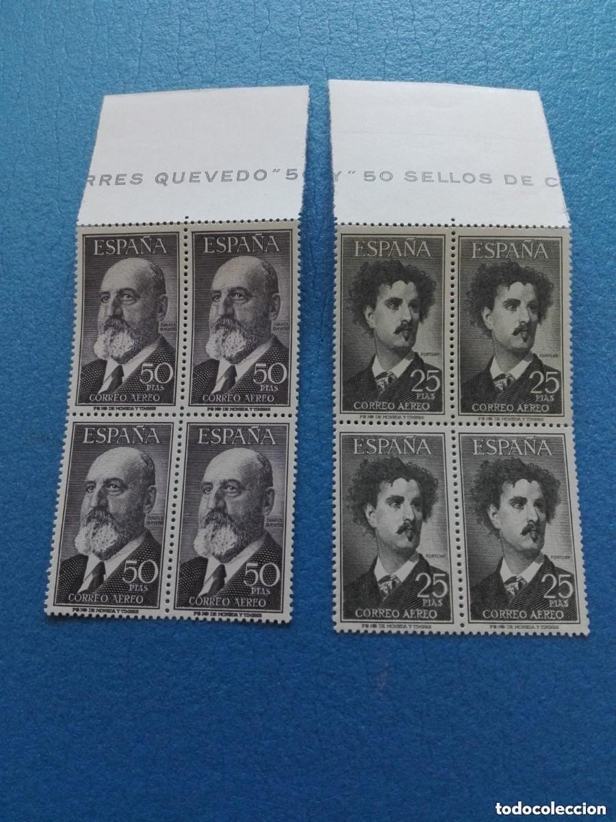 Selos: SELLOS ESPA&Ntilde;A A&Ntilde;O 1955/56 164/65 - FORTUNY Y QUEVEDO - NUEVOS - BLOQUE DE 4 - VER FOTOGRAFIAS