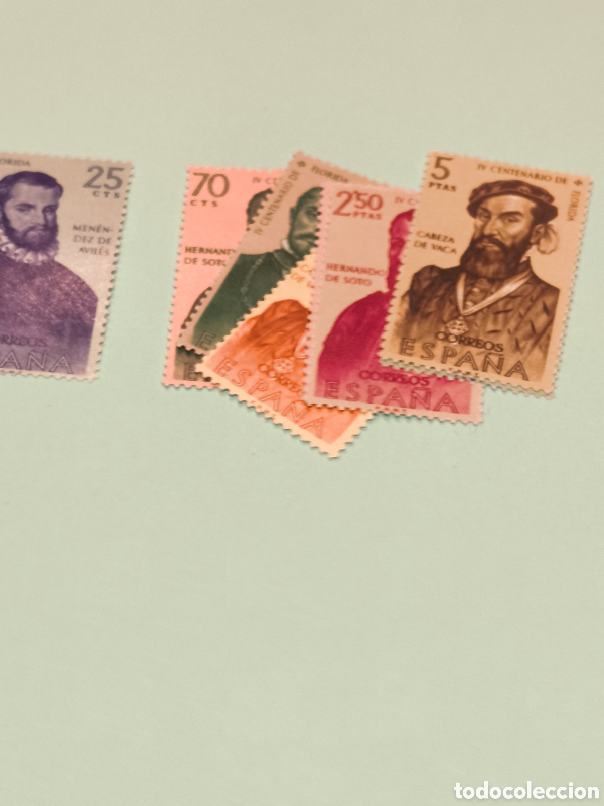 Sellos: Serie completa Espa&ntilde;a forjadores nueva con su goma original perfecta ver im&aacute;genes**