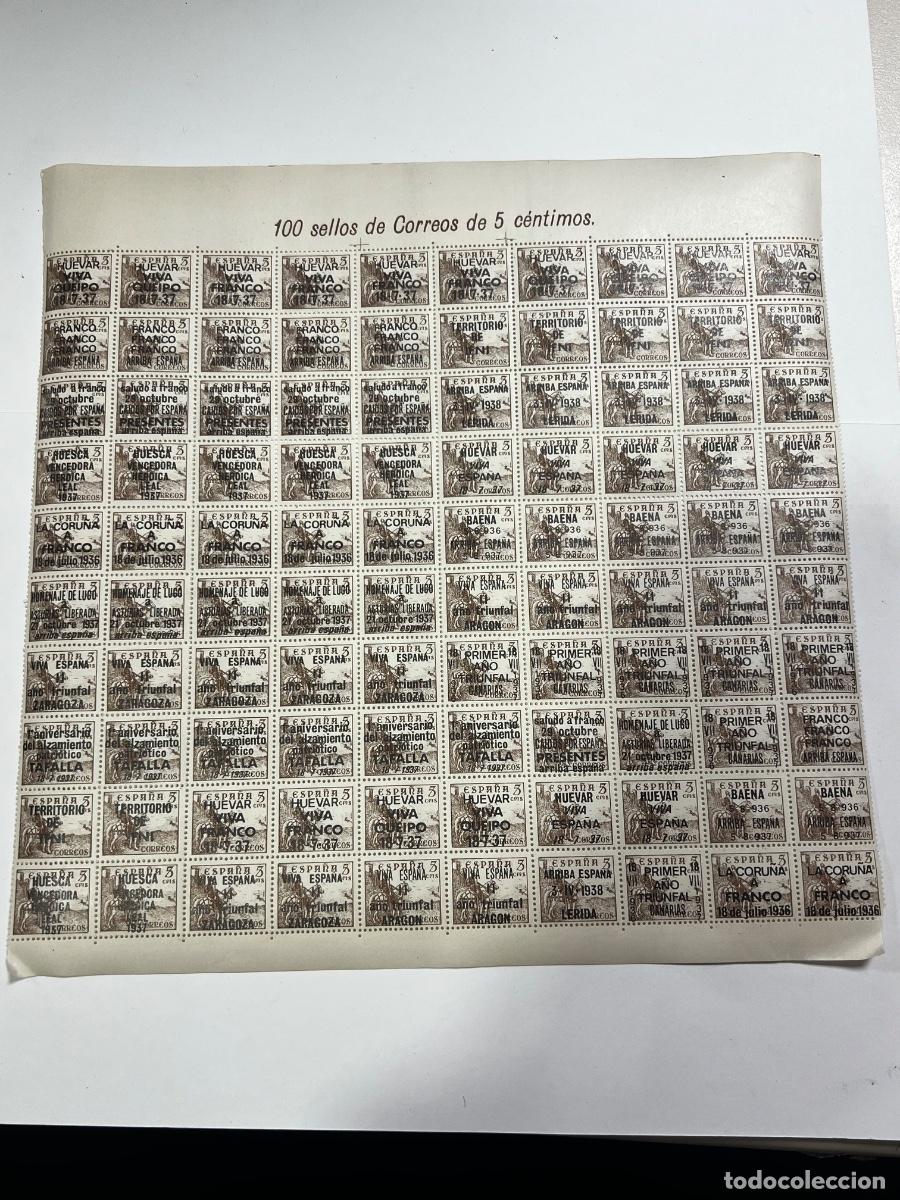 Stamps: PLIEGO 100 SELLOS DEL CID CAMPEADOR. CON DIFERENTES HABILITACIONES. NUEVOS. SIN FIJASELLOS.