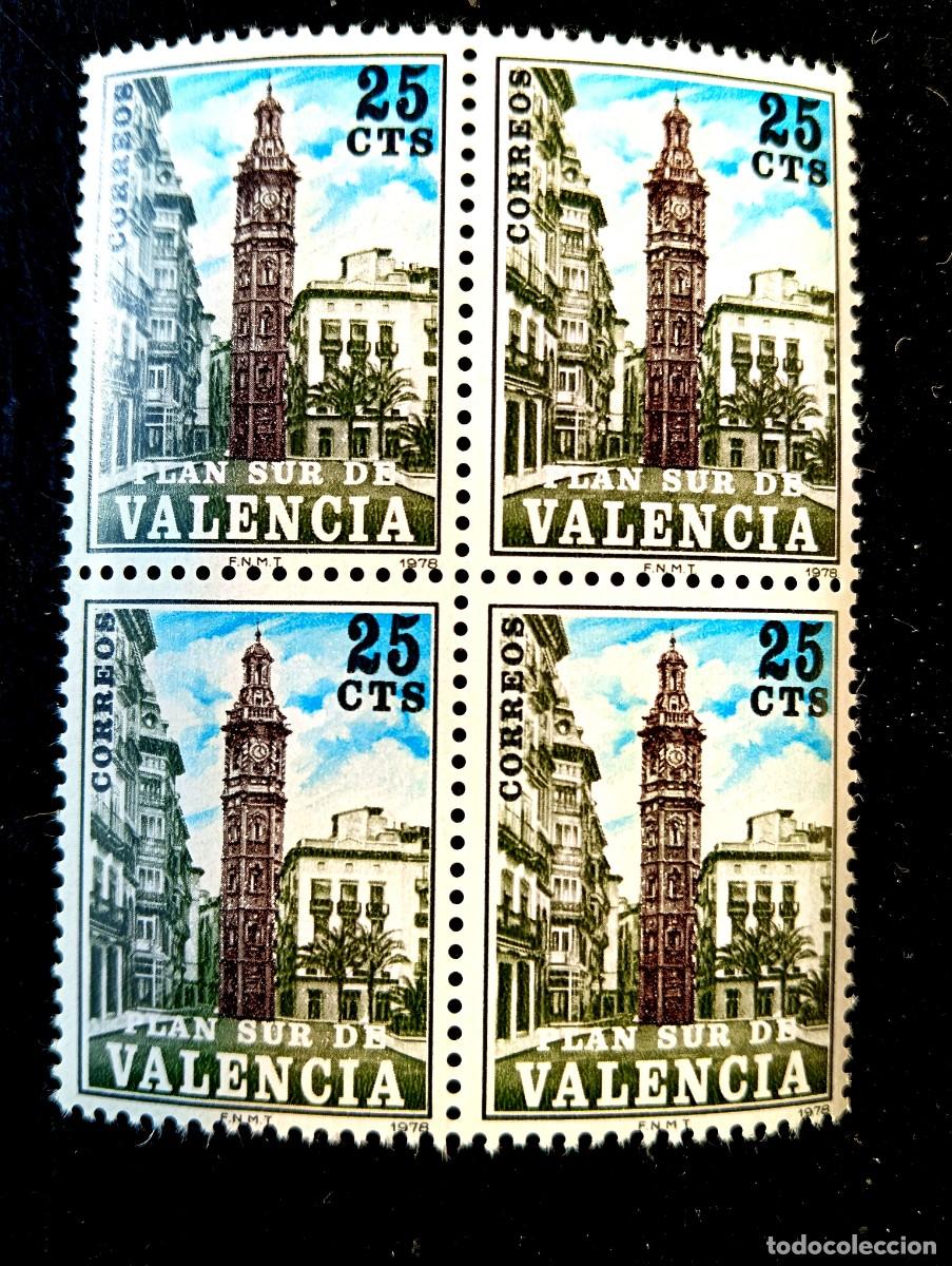 Francobolli: PLAN SUR DE VALENCIA 25 CENTIMOS - TORRE SANTA CATALINA - BLOQUE DE 4 SELLOS