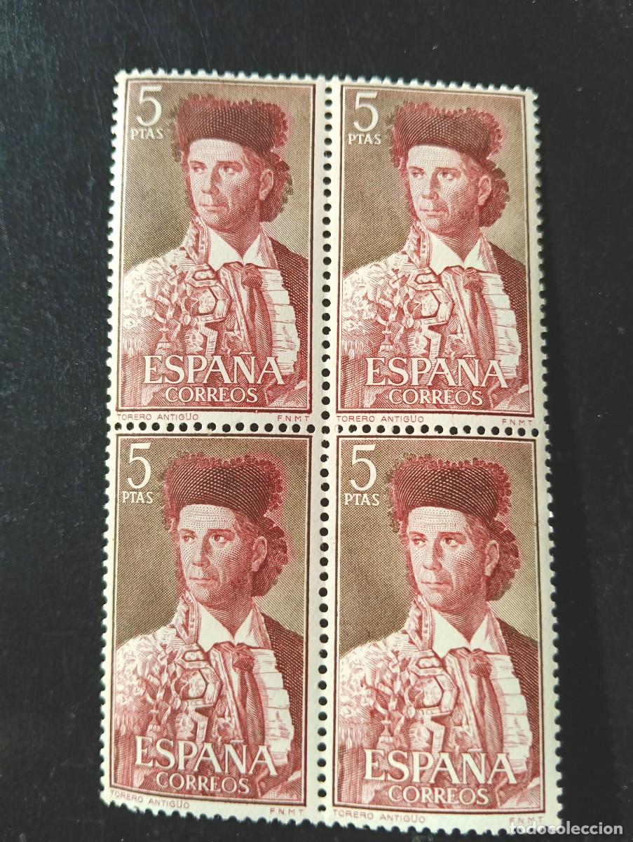Stamps: ESPA&Ntilde;A 1960 - Serie Fiesta Nacional - Tauromaquia - TORERO ANTIGUO - Edifil 1265 - BLOQUE 4 SELLOS