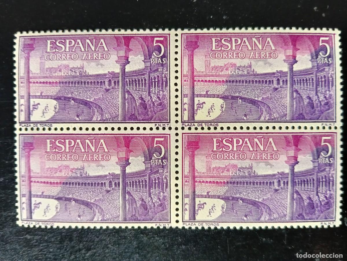 Stamps: ESPA&Ntilde;A 1960 - Serie Fiesta Nacional - Tauromaquia - PLAZA DE TOROS - Edifil 1269 - BLOQUE 4 SELLOS