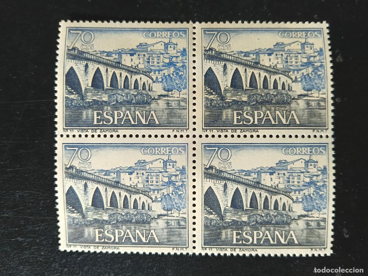 Francobolli: ESPA&Ntilde;A 1965 - EDIFIL 1646 - ZAMORA - BLOQUE 4 SELLOS