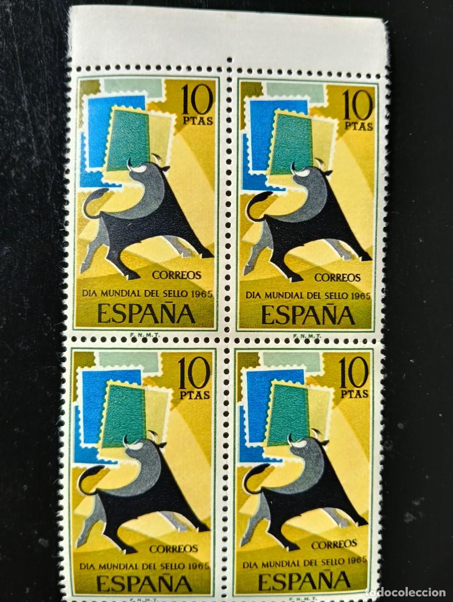 Stamps: ESPA&Ntilde;A 1965 - D&iacute;a Mundial del Sello - EDIFIL 1669 - Bloque de 4 SELLOS