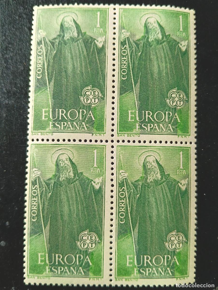 Selos: Serie Europa - ESPA&Ntilde;A - San Benito - Edifil 1675 - BLOQUE 4 SELLOS
