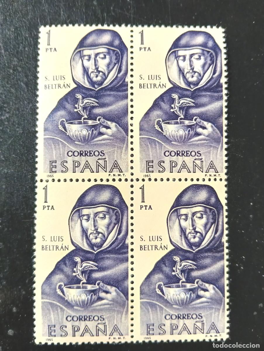 Selos: Espa&ntilde;a 1965 - Edifil 1681 - Forjadores de Am&eacute;rica - SAN LUIS BELTRAN - Bloque de 4 sellos