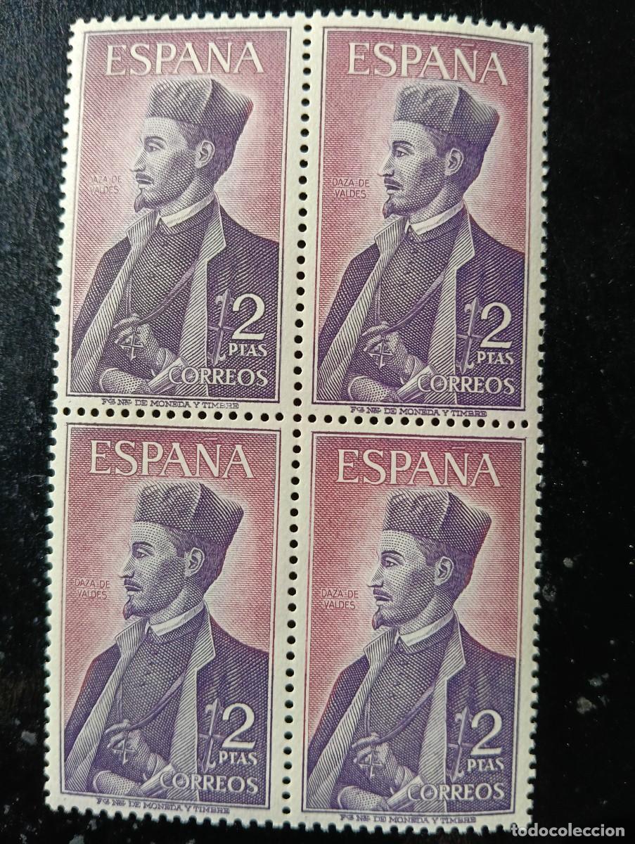 Stamps: ESPA&Ntilde;A 1966 - Edifil 1706 - BENITO DAZA DE VALDES - BLOQUE 4 SELLOS