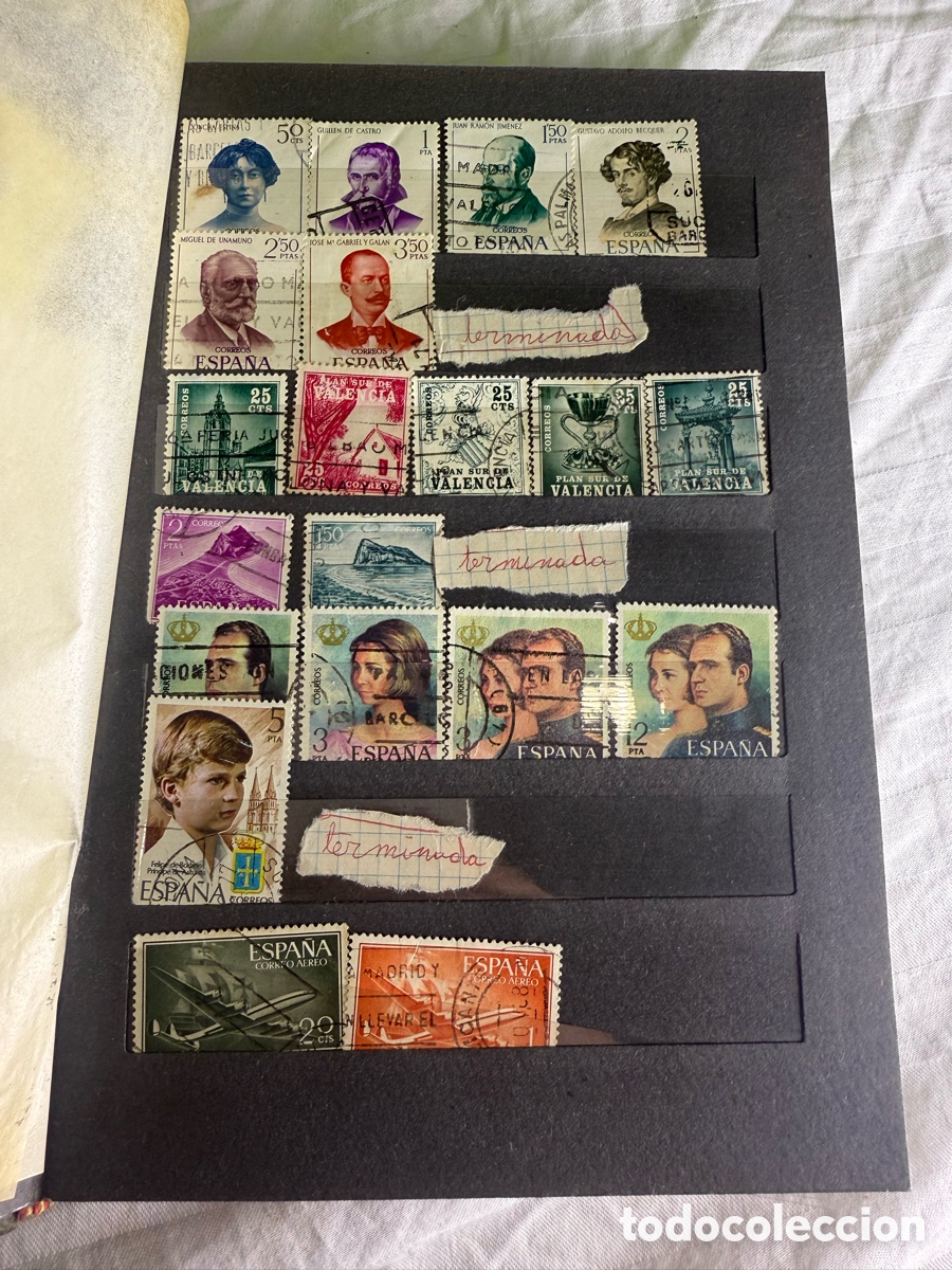 Briefmarken: &Aacute;LBUM CLASIFICADOR SELLOS ORIGINALES ESPA&Ntilde;A Y EXTRANJERO &ndash; A&Ntilde;OS 50-80 &ndash; VER FOTOS