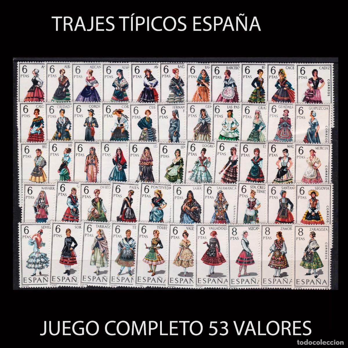 Selos: Espa&ntilde;a.TRAJES ESPA&Ntilde;A. 1967-71.Completo ** 53. + GIFT