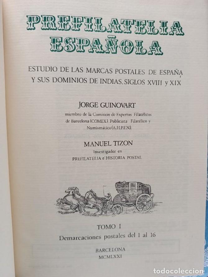 Selos: Prefilatelia Espa&ntilde;ola (Tomos I y II Completo) - J. Guinovart y M. Tiz&oacute;n - Edici&oacute;n Numerada 1971