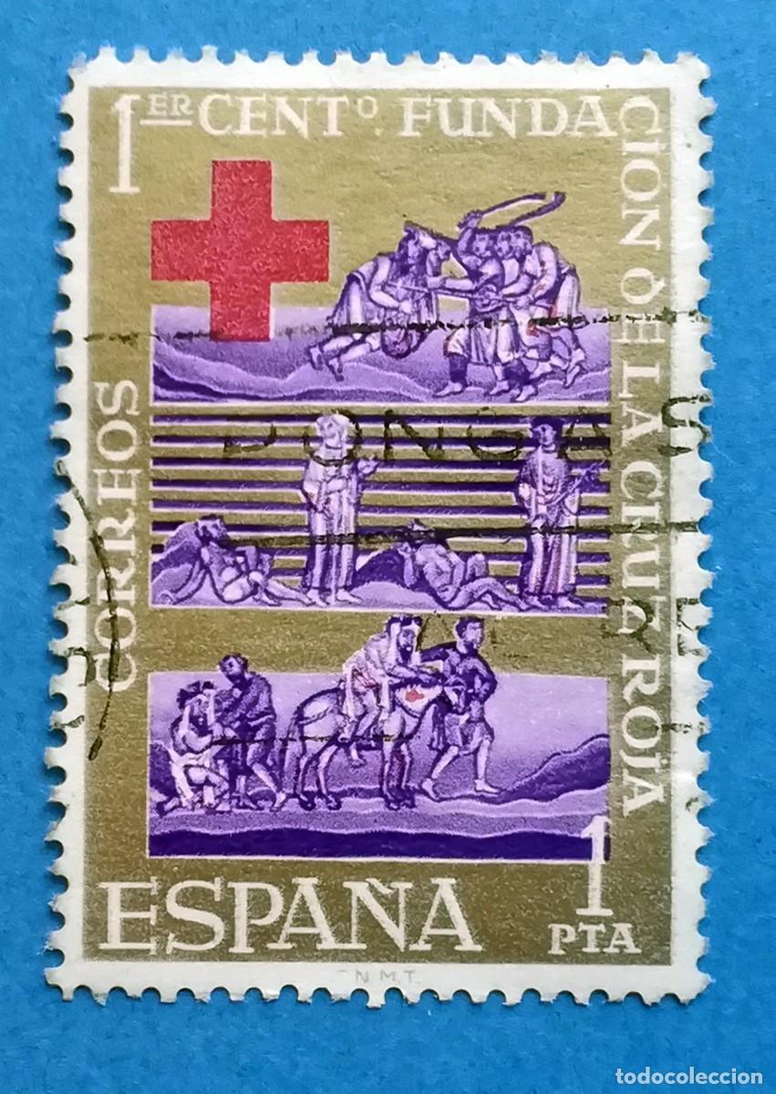 Francobolli: I Centenario Fundaci&oacute;n Cruz Roja. Edifil 1534. Usado, sin fijasellos.