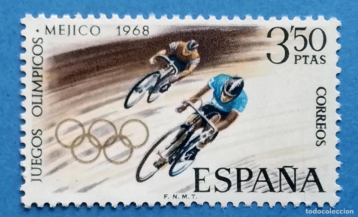 Briefmarken: XIX Juegos Ol&iacute;mpicos M&eacute;xico 1968 (Ciclismo en pista). Edifil 1887. Nuevo, sin fijasellos.