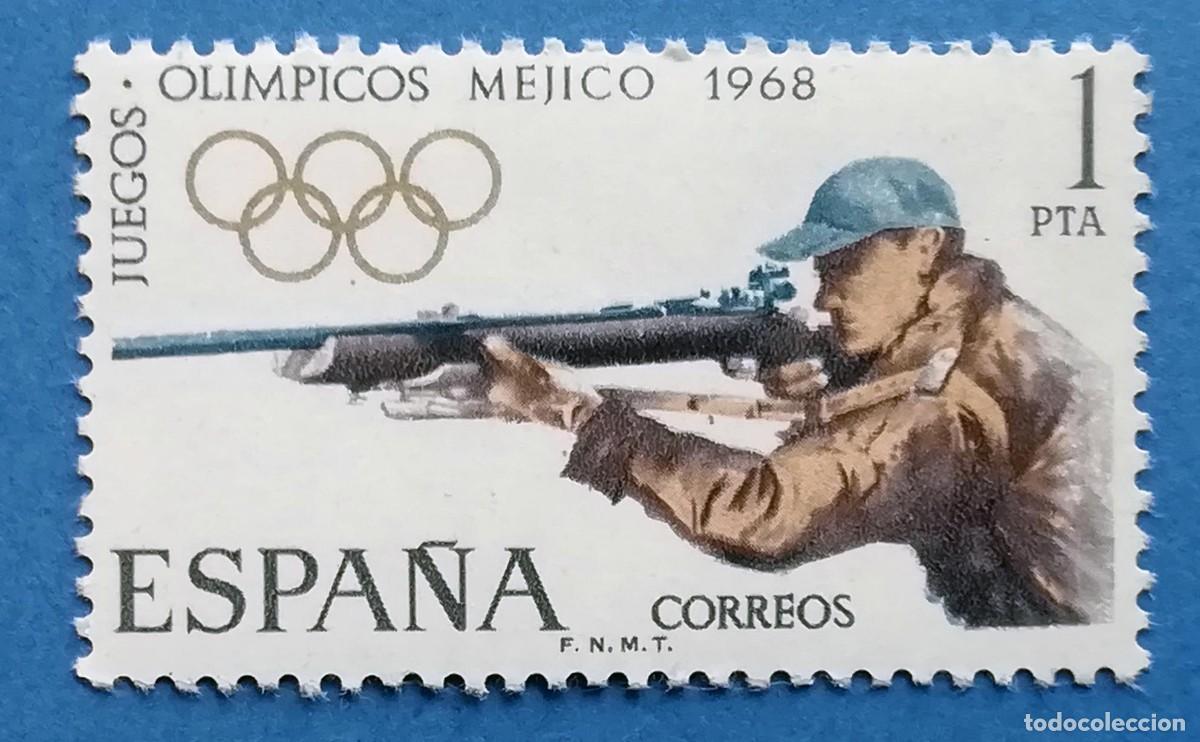 Timbres: XIX Juegos Ol&iacute;mpicos M&eacute;xico 1968 (Tiro deportivo). Edifil 1885. Nuevo, sin fijasellos.
