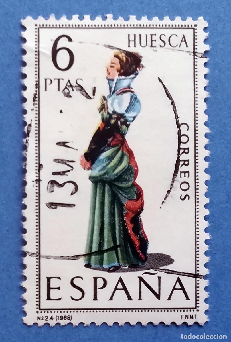 Francobolli: Trajes T&iacute;picos Espa&ntilde;oles. Huesca. Edifil 1850. Usado, sin fijasellos.