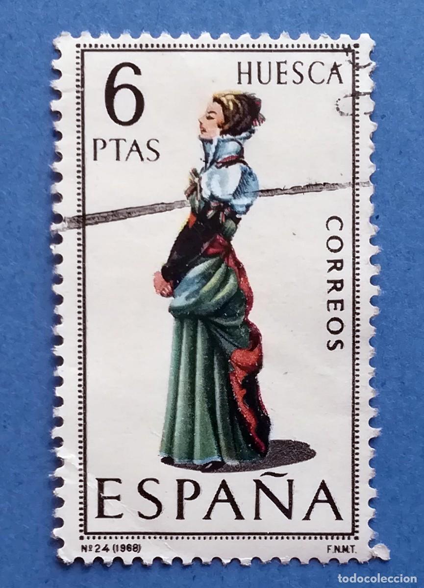 Stamps: Trajes T&iacute;picos Espa&ntilde;oles. Huesca. Edifil 1850. Usado, sin fijasellos.