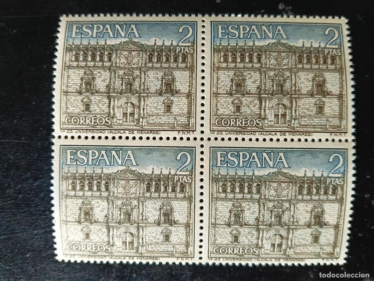 Francobolli: Espa&ntilde;a 1966 - Edifil 1733 - Turismo - Universidad Alcal&aacute; de Henares. Madrid - Bloque de 4