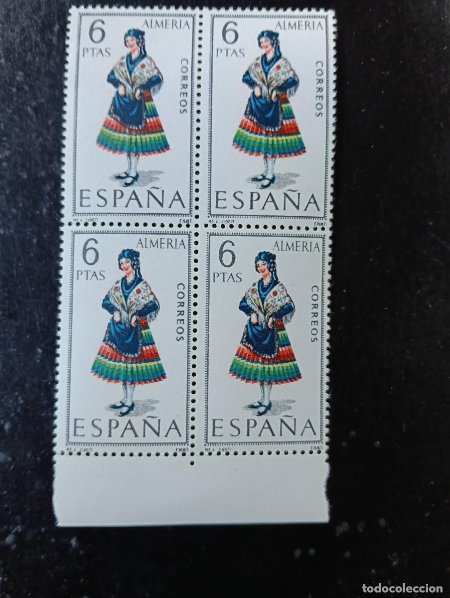Briefmarken: ESPA&Ntilde;A 1967 - Edifil n&ordm; 1770 - Trajes regional de ALMERIA - bloque de 4