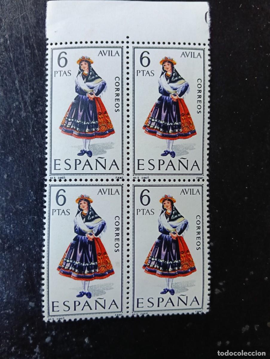 Briefmarken: ESPA&Ntilde;A 1967 - Edifil n&ordm; 1771 - Trajes regional de AVILA - bloque de 4